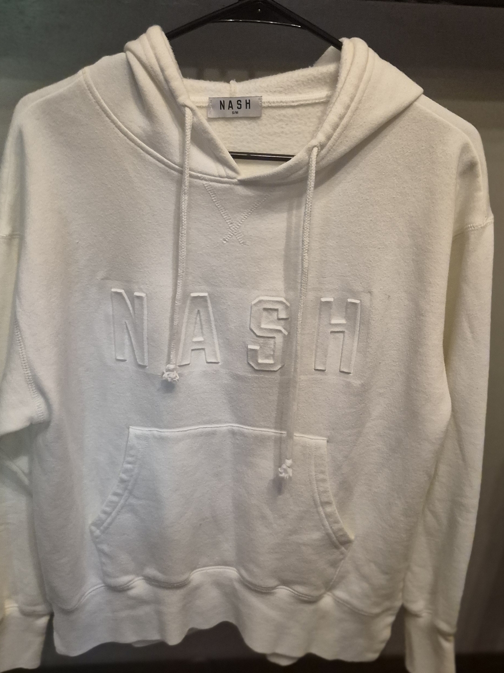 NASH Embroidered Crewneck Hoodie - White